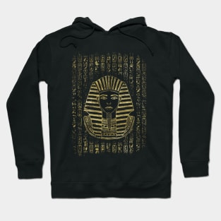 Gold Sphinx head with Egyptian hieroglyphs Hoodie